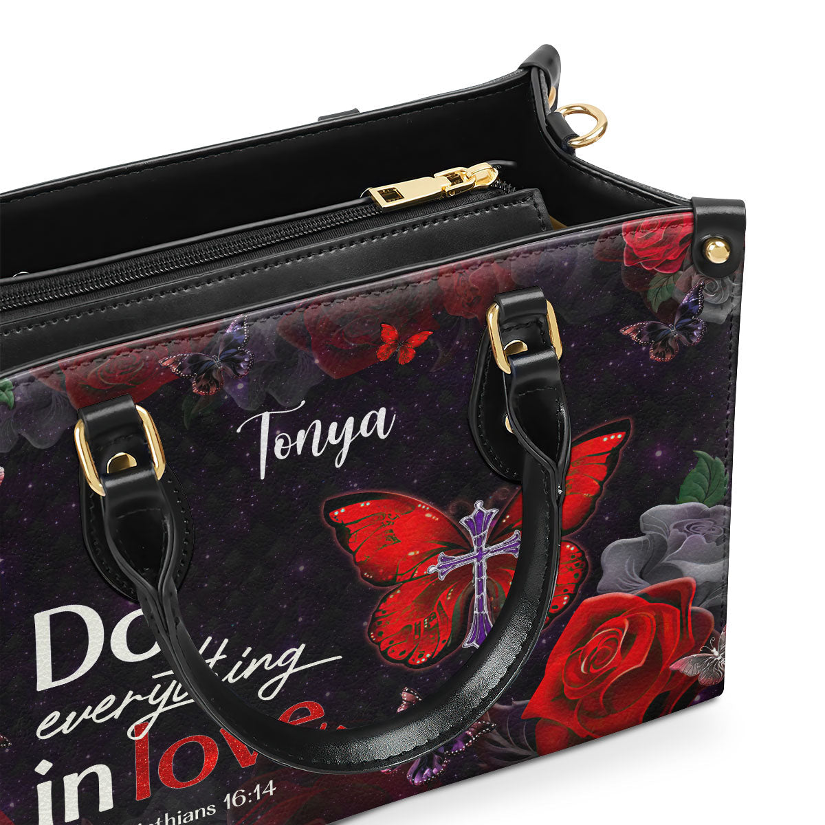 Do Everything in Love - Personalized Leather Handbag GMJSLB200065