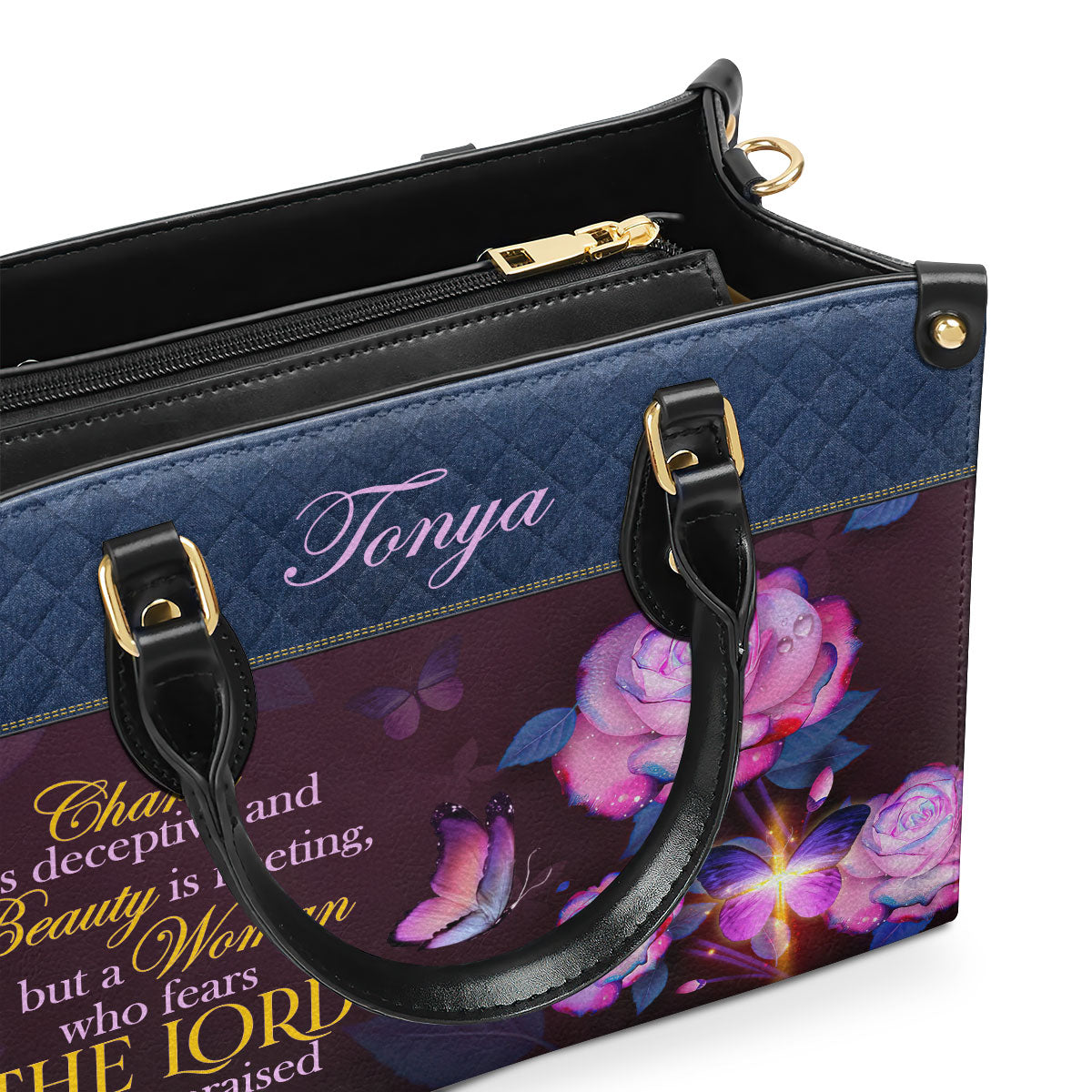 Proverbs 31:30 Gift for Women - Leather Handbag GMJSLB200059