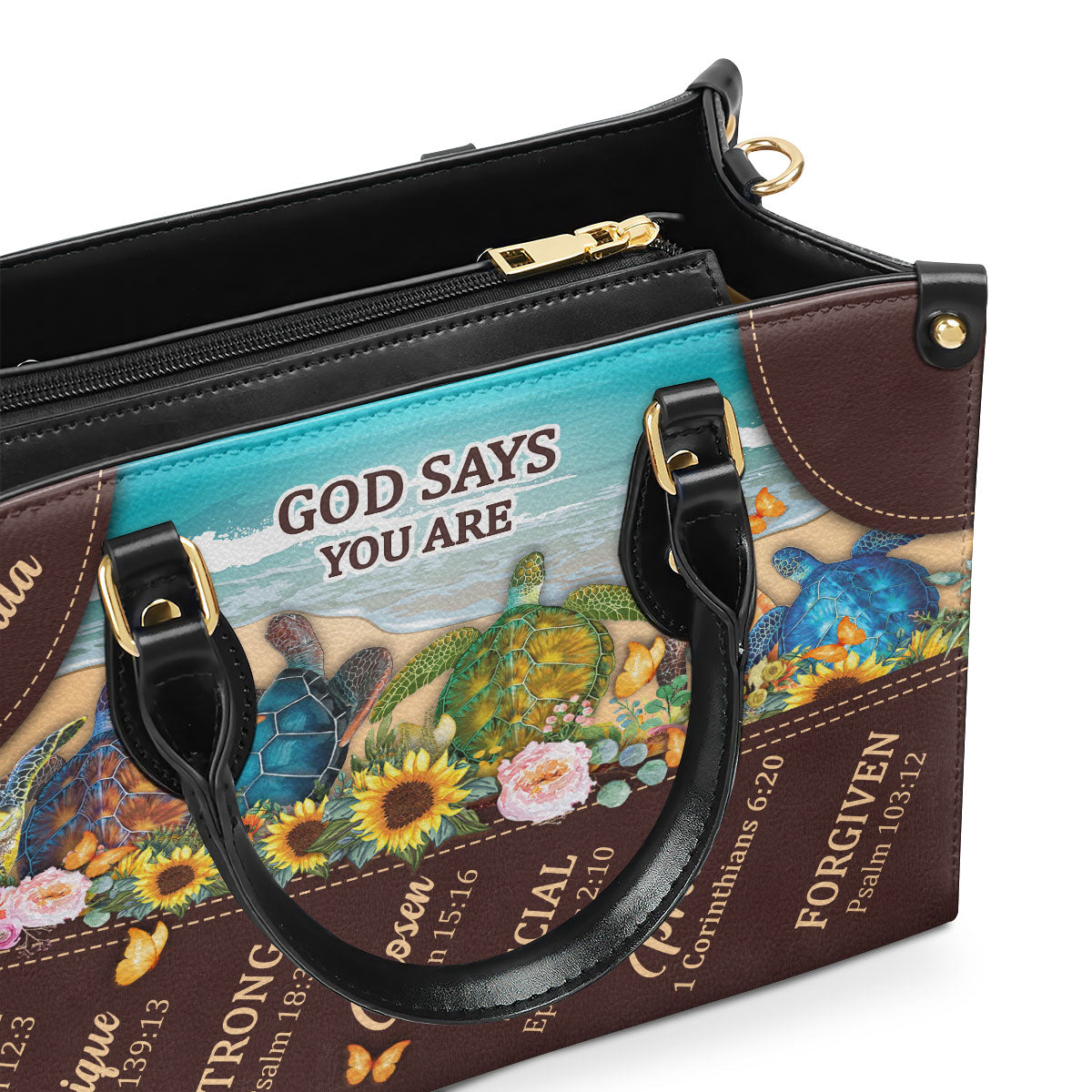 God Says You Are Lovely - Personalized Leather Handbag GMJSLB200098
