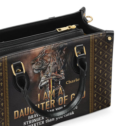 I Am A Daughter Of God - Personalized Leather Handbag GMJSLB200086
