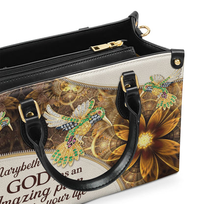 God Has An Amazing Plan - Personalized Leather Handbag GMJSLB200086