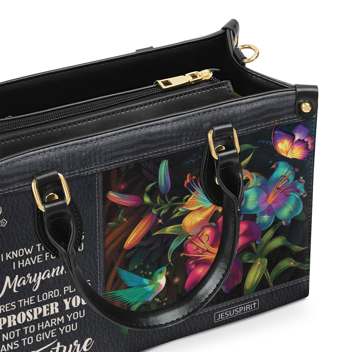Faith Quote - Personalized Leather Handbag GMJSLB200100