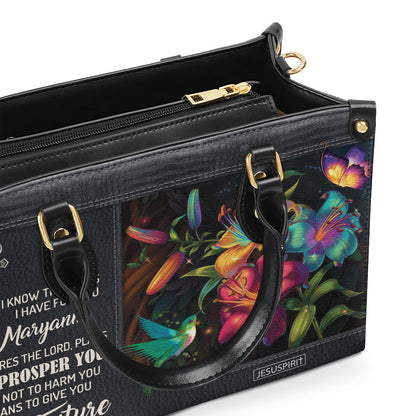 Faith Quote - Personalized Leather Handbag GMJSLB200100