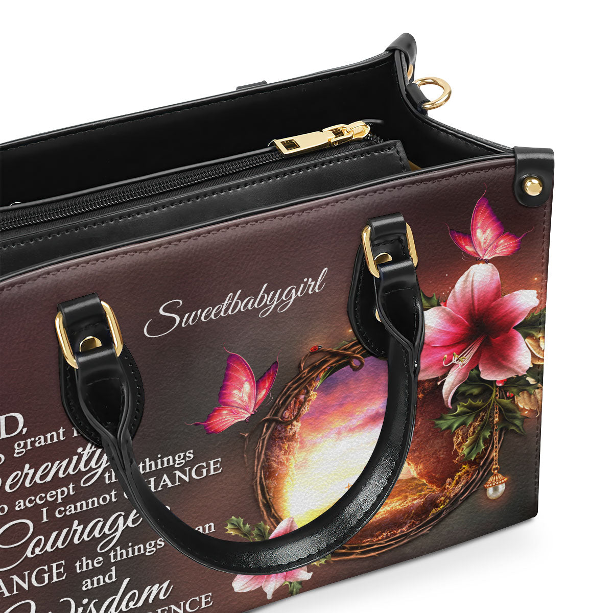 Serenity Prayer - Personalized Leather Handbag GMJSLB200093