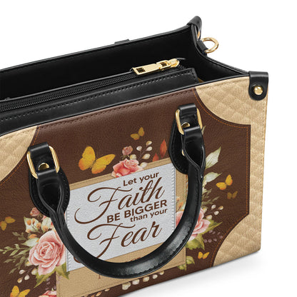 Let Your Faith Be Bigger - Personalized Leather Handbag GMJSLB200101