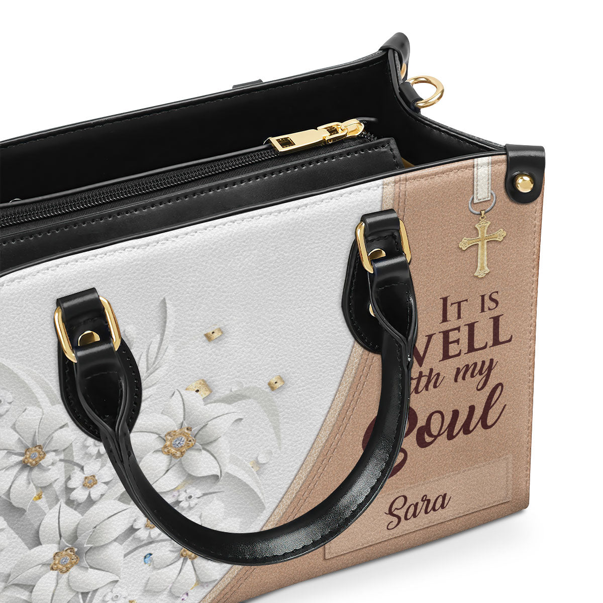 It Is Well With My Soul - Personalized Leather Handbag GMJSLB200104