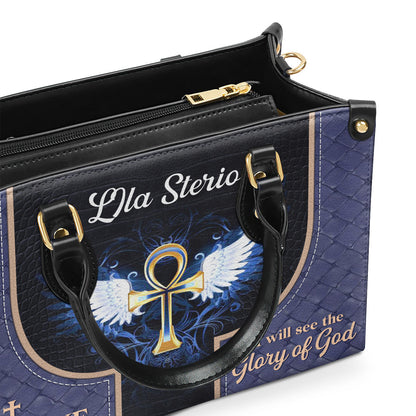 Faith Quote - Personalized Leather Handbag GMJSLB200112