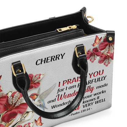 Fearfully And Wonderfully Made - Personalized Leather Handbag GMJSLB200115