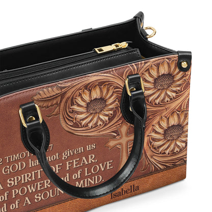 Faith Quote - Personalized Leather Handbag for Women GMJSLB200095