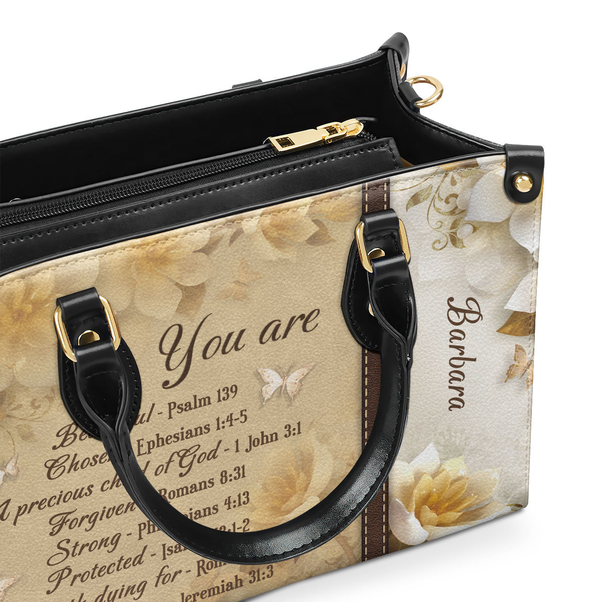 You Are Protected - Personalized Leather Handbag GMJSLB200090