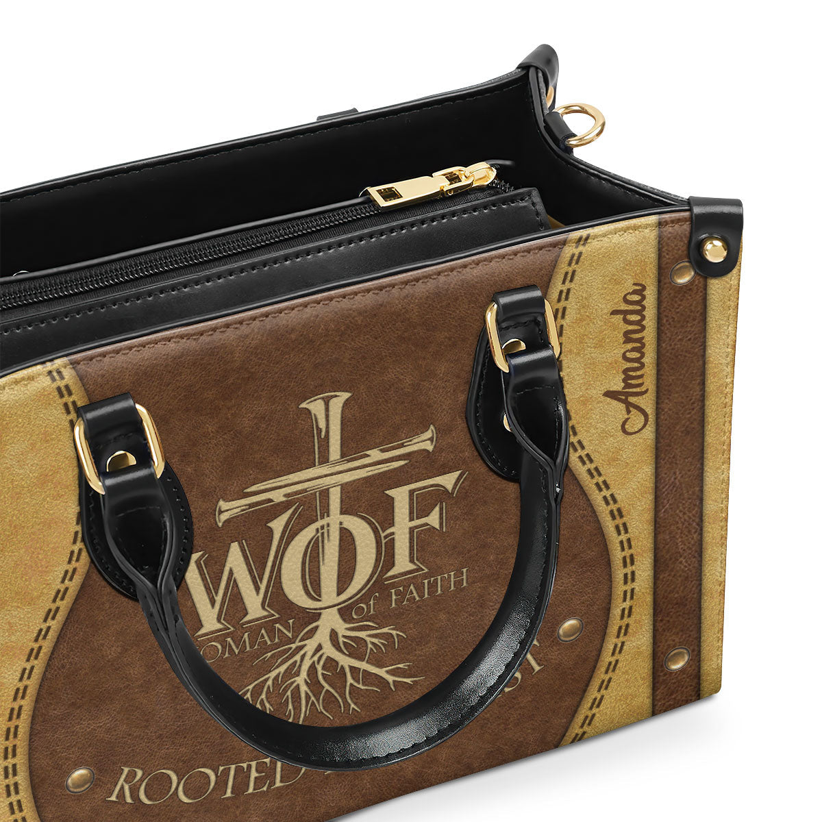 Woman of Faith - Personalized Leather Handbag GMJSLB200081