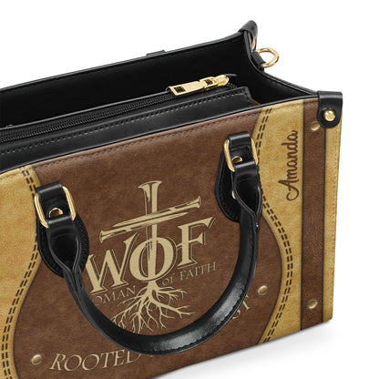 Woman of Faith - Personalized Leather Handbag GMJSLB200081