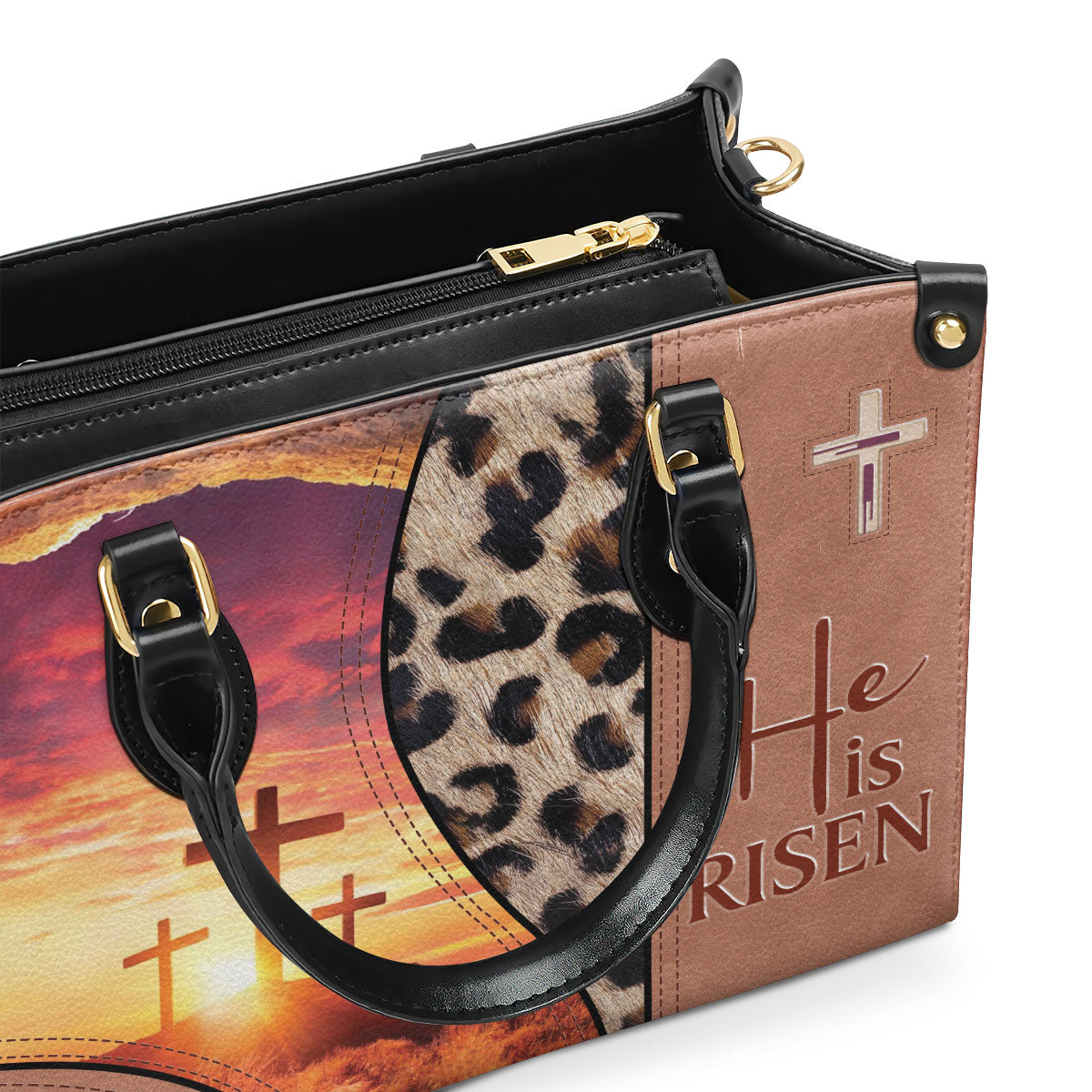He Is Risen - Personalized Leather Handbag - Gift for Women GMJSLB200094