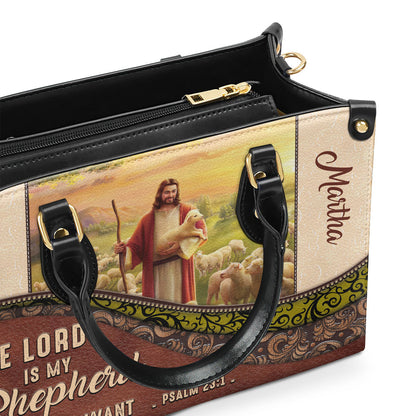 The Lord Is My Shepherd - Personalized Leather Handbag GMJSLB200088