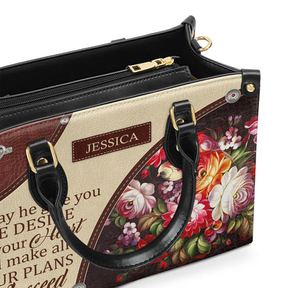 Faith Quote - Personalized Leather Handbag GMJSLB200108