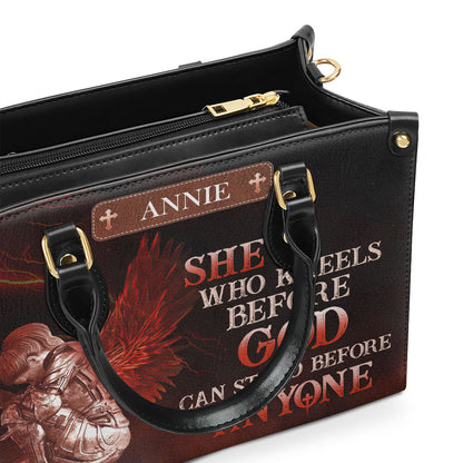 Faith Quote - Personalized Leather Handbag GMJSLB200082