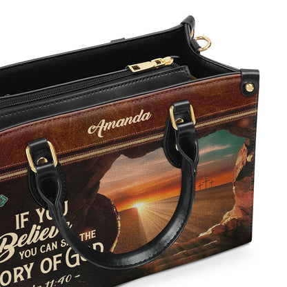 Faith Quote - Personalized Leather Handbag GMJSLB200105