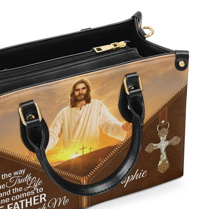 I Am The Way And The Truth And The Life - Personalized Leather Handbag GMJSLB200111