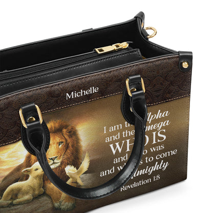 Alpha and Omega - Personalized Leather Handbag GMJSLB200119