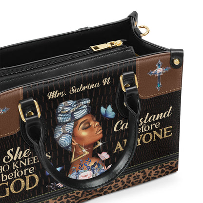 She Who Kneels Before God - Personalized Leather Handbag GMJSLB200114