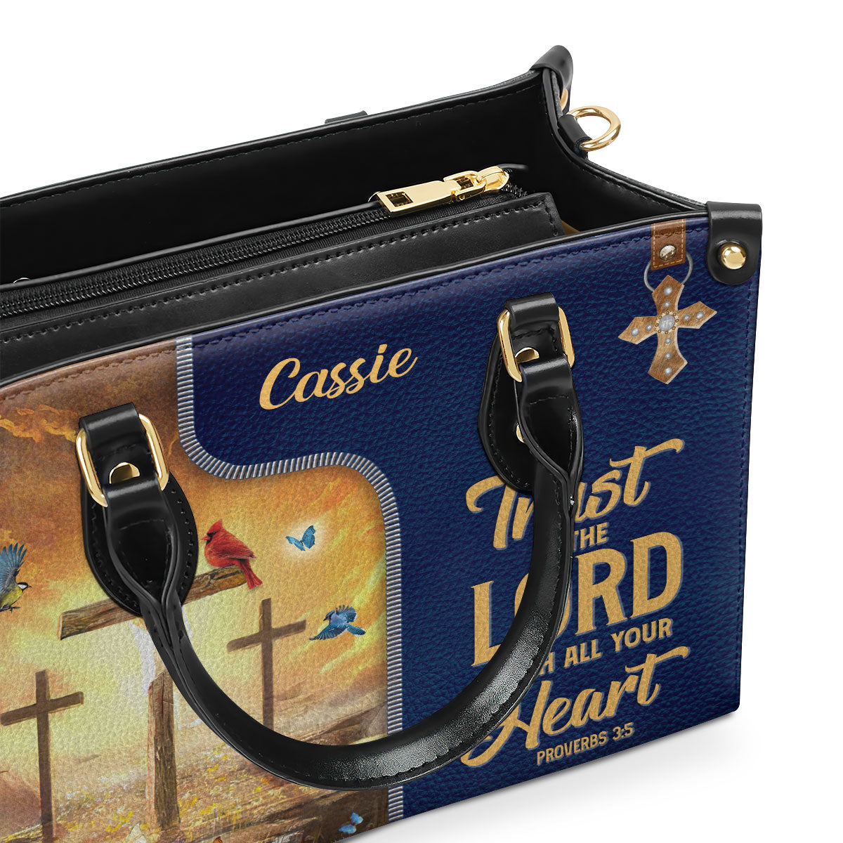Trust In The Lord - Personalized Leather Handbag GMJSLB200101