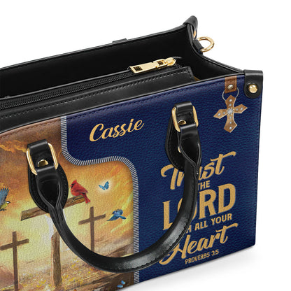 Trust In The Lord - Personalized Leather Handbag GMJSLB200101