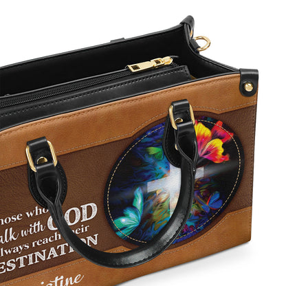 Walk With God - Personalized Leather Cross Handbag GMJSLB200092