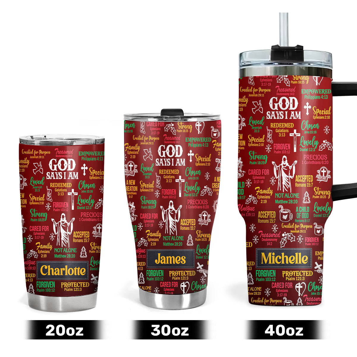 Inspirational Scripture - Personalized Stainless Steel Tumbler