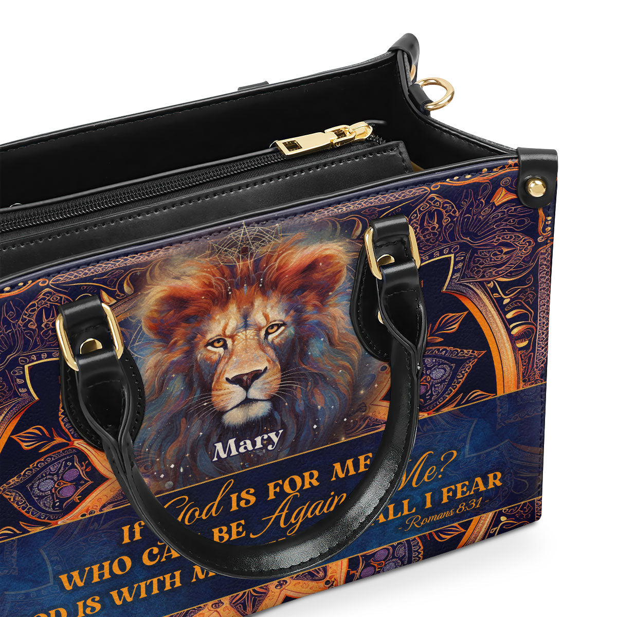 If God Is For Me - Personalized Leather Handbag - Christian Gift for Women GMJSLB200017