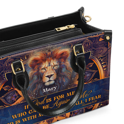 If God Is For Me - Personalized Leather Handbag - Christian Gift for Women GMJSLB200017