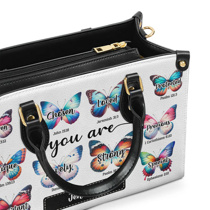 Inspirational Butterfly Design - Personalized Leather Handbag GMJSLB200024