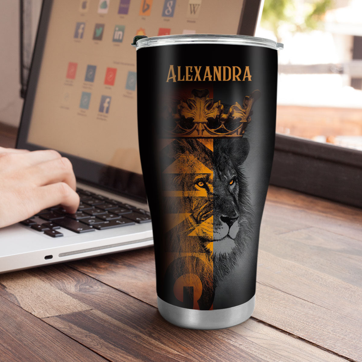 Be Strong and Courageous - Personalized Stainless Steel Tumbler