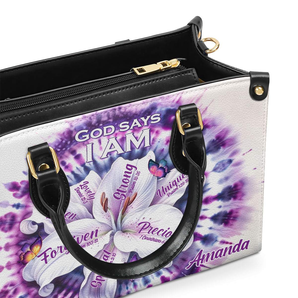 God Says I Am - Personalized Leather Handbag - Gift For Women GMJSLB200007