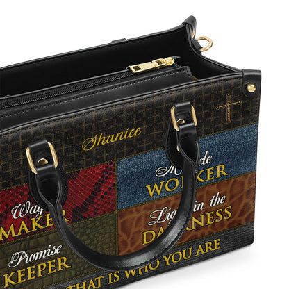 Way Maker - Personalized Leather Handbag with Custom Name GMJSLB200005