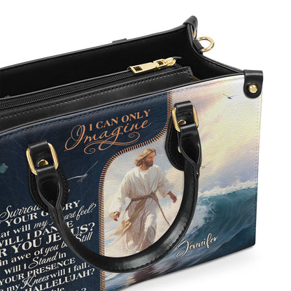 Jesus I Can Only Imagine - Personalized Leather Handbag GMJSLB200028