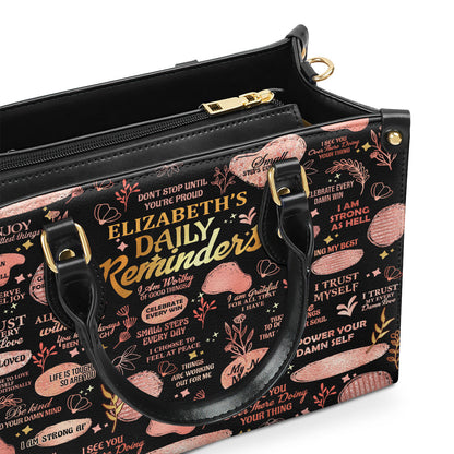 Daily Reminders - Personalized Leather Handbag GMJSLB200023