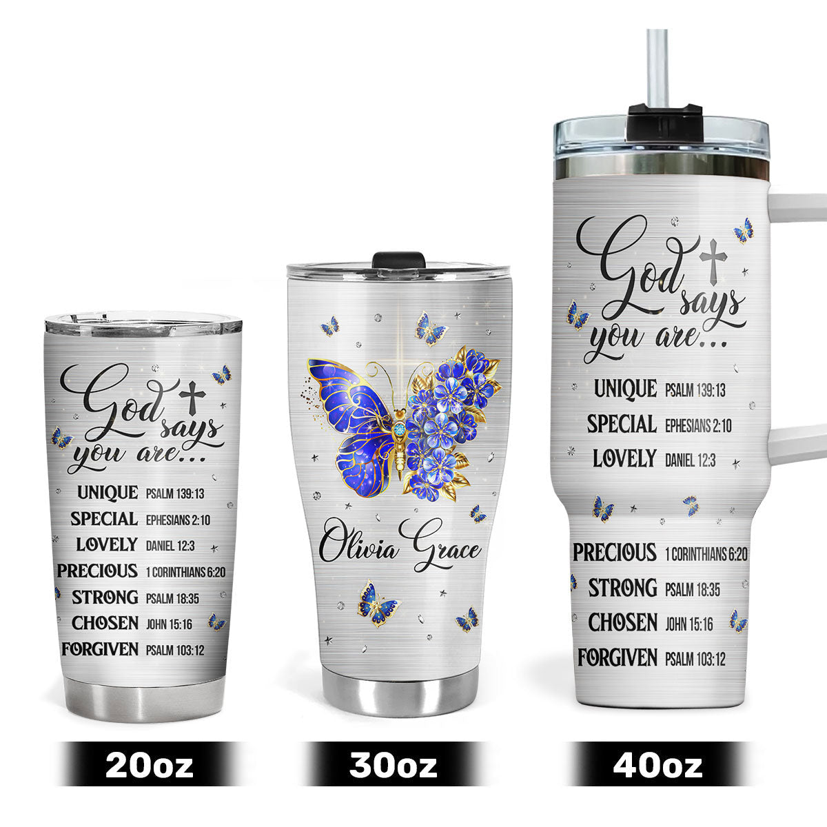 God Says You Are Unique - Personalized Tumbler