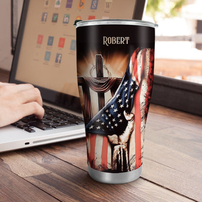 Be Strong And Courageous - Personalized Stainless Steel Tumbler