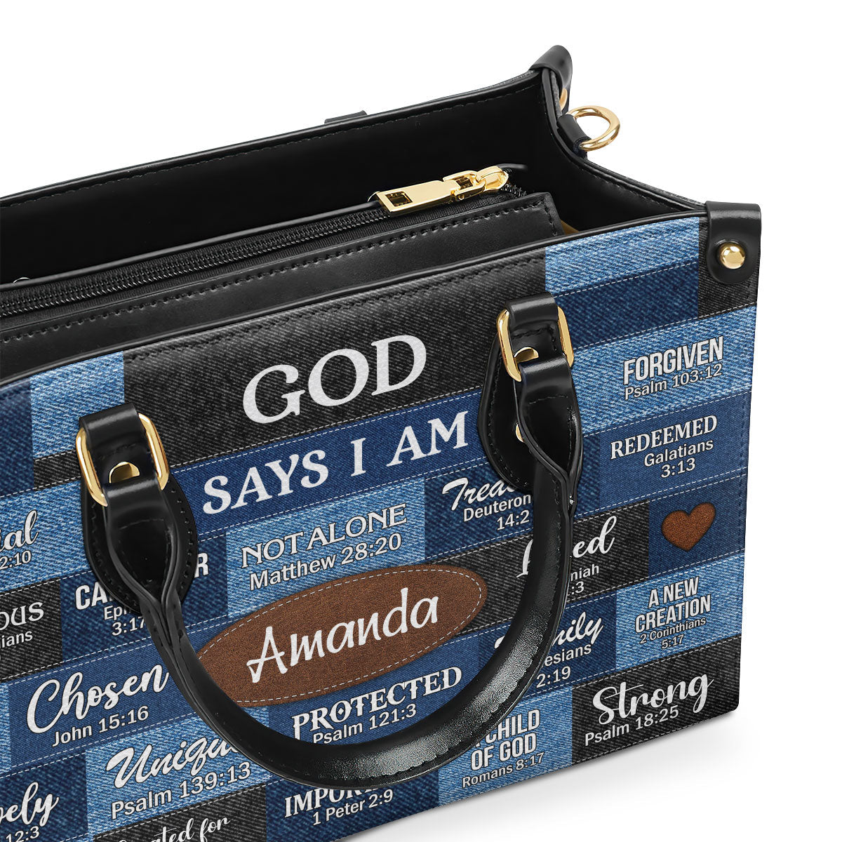 God Says You Are - Personalized Leather Handbag - Gift for Her GMJSLB200036