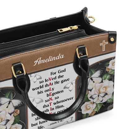 John 3:16 Verse - Christian Leather Handbag GMJSLB200061