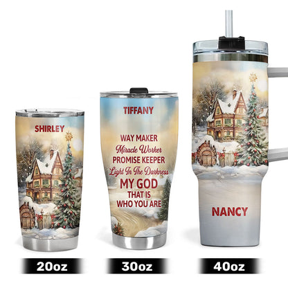 Way Maker Miracle Worker - Personalized Stainless Steel Tumbler