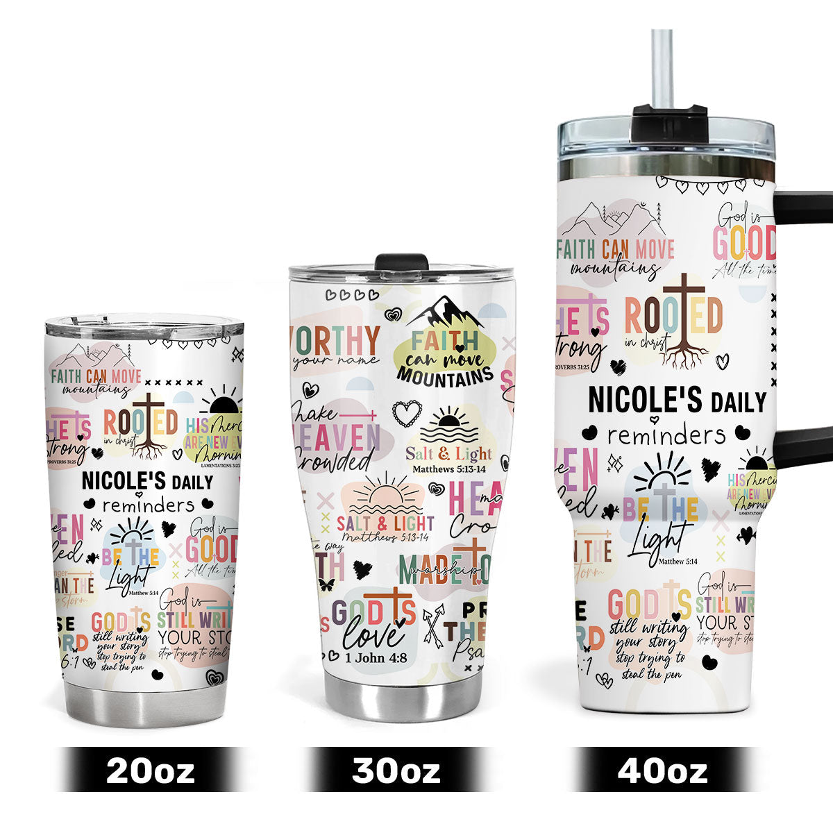 Faith-Inspired - Personalized Stainless Steel Tumbler