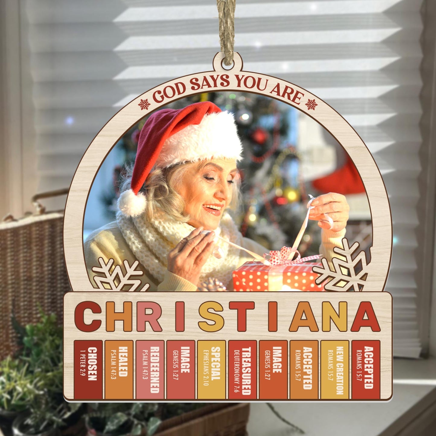 God Says You Are - Personalized Suncatcher Ornament - Gift for Loved One GOJS10293