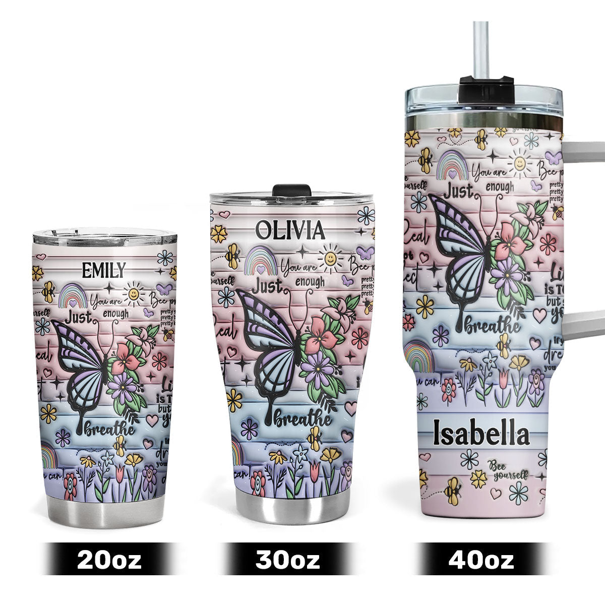 You Are Enough - Personalized Stainless Steel Tumbler