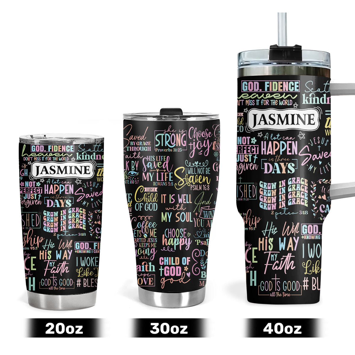 Bible Verse Inspirational Quotes - Personalized Stainless Steel Tumbler