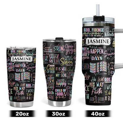 Bible Verse Inspirational Quotes - Personalized Stainless Steel Tumbler