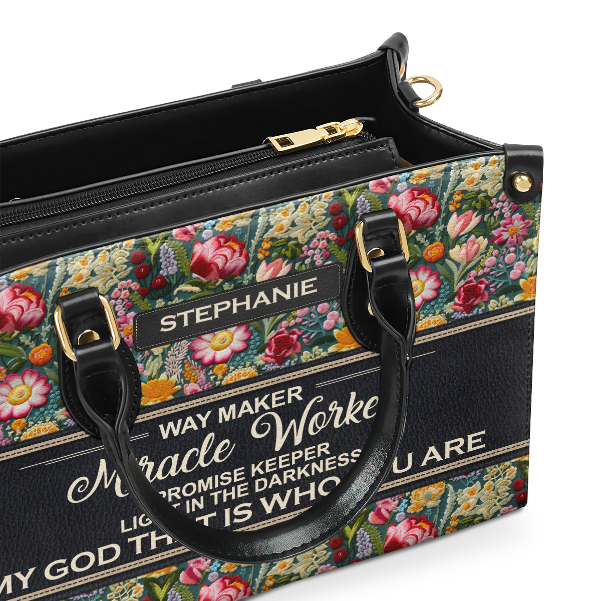 Faith-Based Quote - Personalized Leather Handbag GMJSLB200091