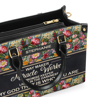 Faith-Based Quote - Personalized Leather Handbag GMJSLB200091