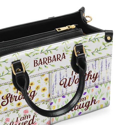 I Am Enough - Personalized Leather Handbag - Gift for Women GMJSLB200040
