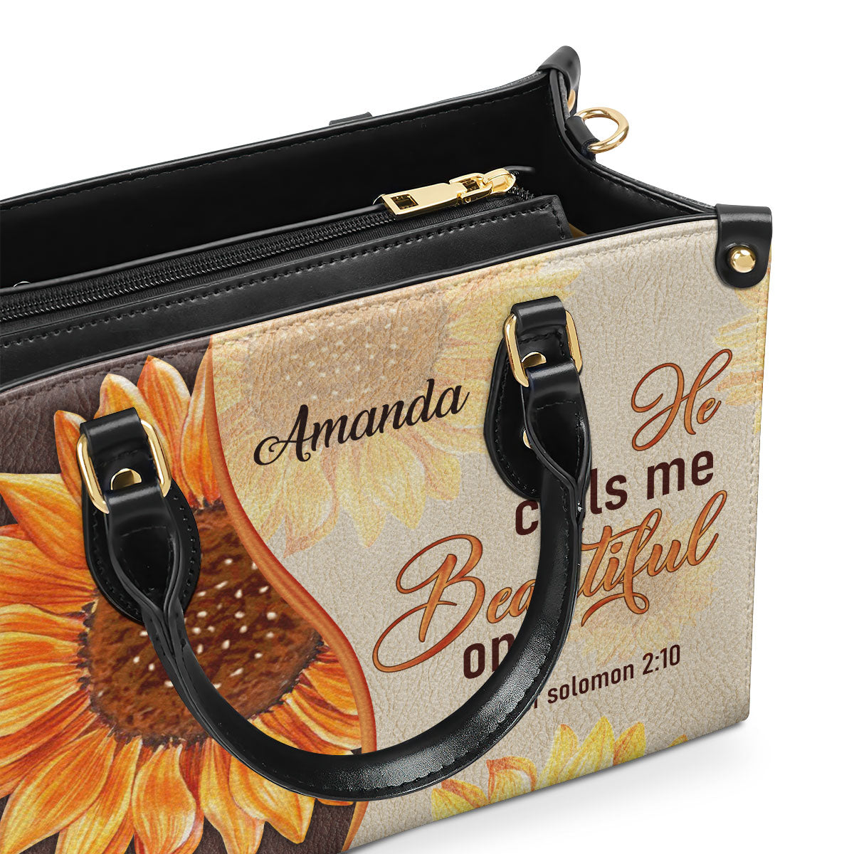 He Calls Me Beautiful One - Personalized Leather Handbag GMJSLB200081